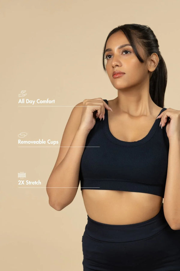 Bamboo Bra (Midnight Navy)