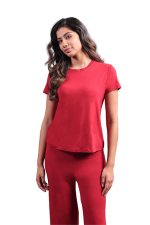 Women’s Bamboo Lounge Set (Bold Red)