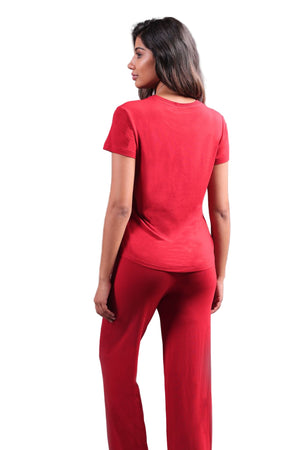 Women’s Bamboo Lounge Set (Bold Red)