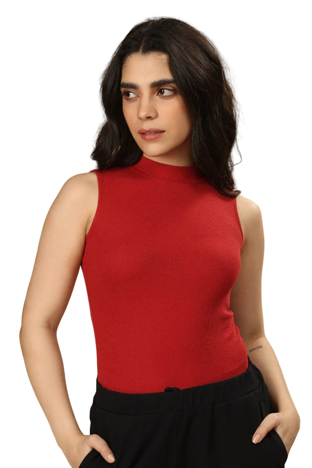 Highneck Tank (Bold Red)