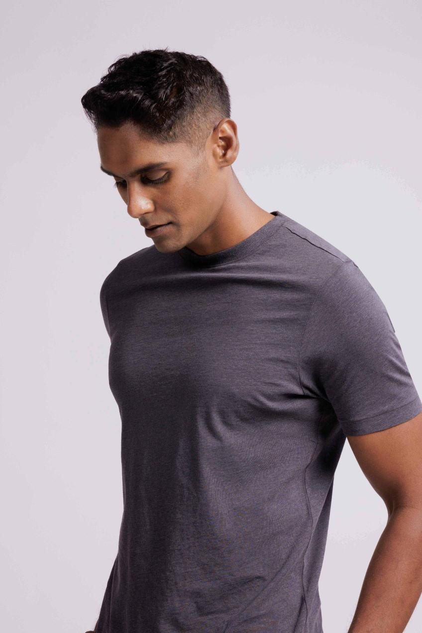 Lightweight Jersey Crew Tee Carbon Pigment