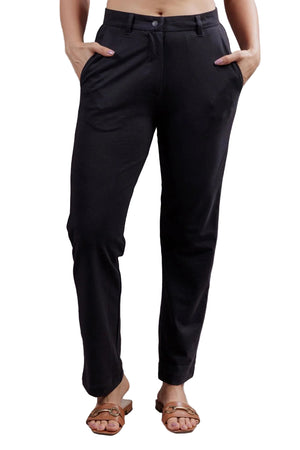 Women’s All Day Work Pants – SORONA® Stretch Trousers (220 GSM) (Carbon Black)