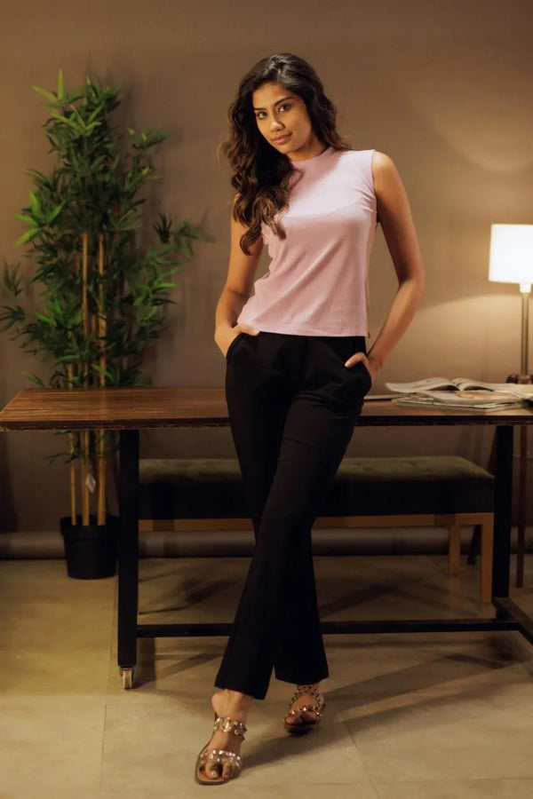 Women’s All Day Work Pants – SORONA® Stretch Trousers (220 GSM) (Carbon Black)