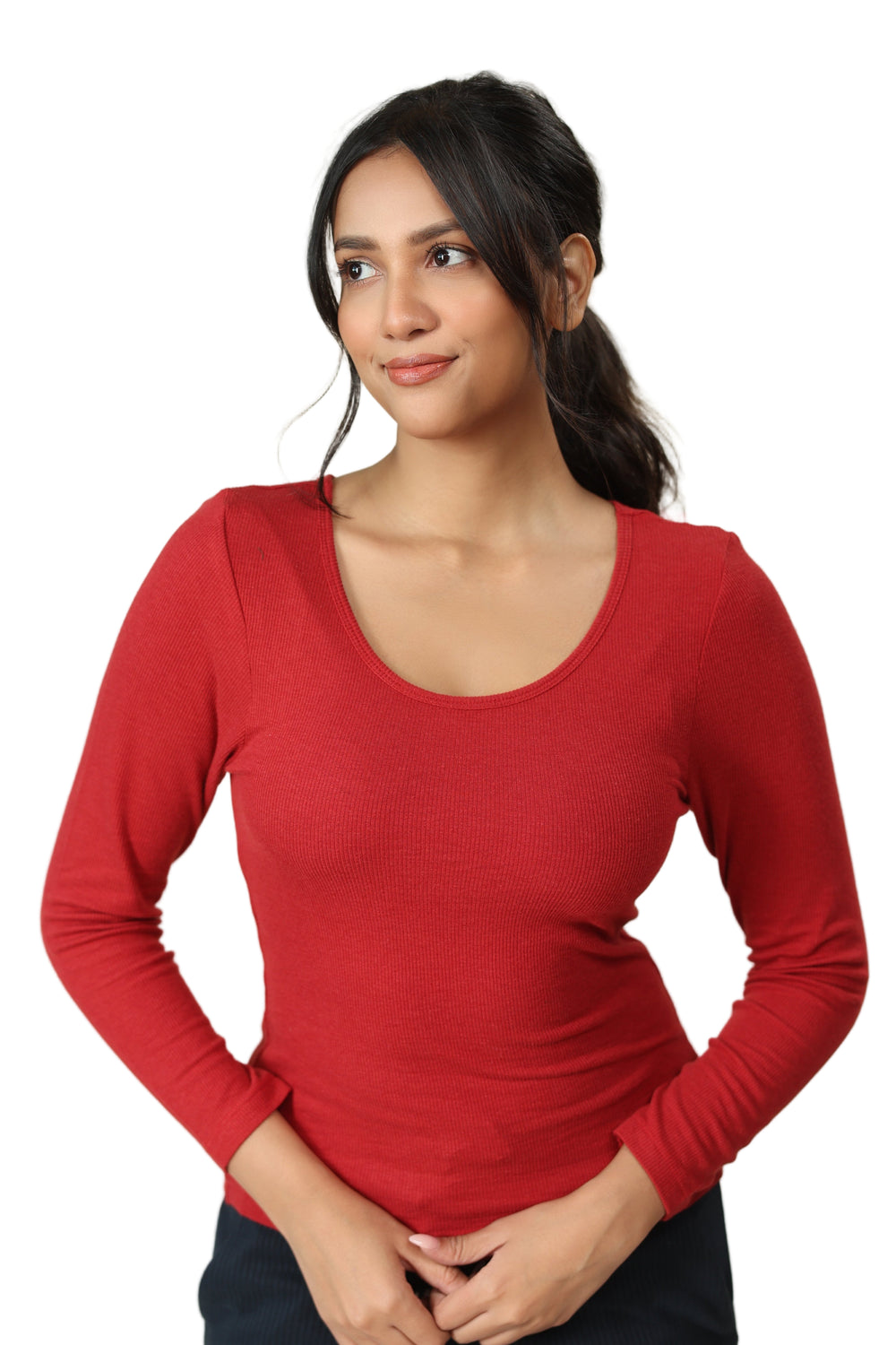 Full Sleeve Bamboo Top (Bold Red)