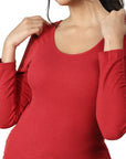 Full Sleeve Bamboo Top (Bold Red)