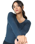 Full Sleeve Bamboo Top (Rustic Blue)