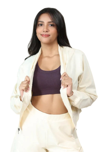 Women’s Cropped Hoodie – Organic Cotton (Butterscotch)