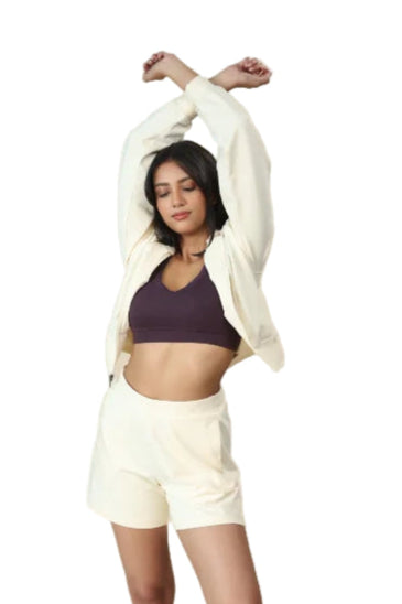 Women’s Cropped Hoodie – Organic Cotton (Butterscotch)