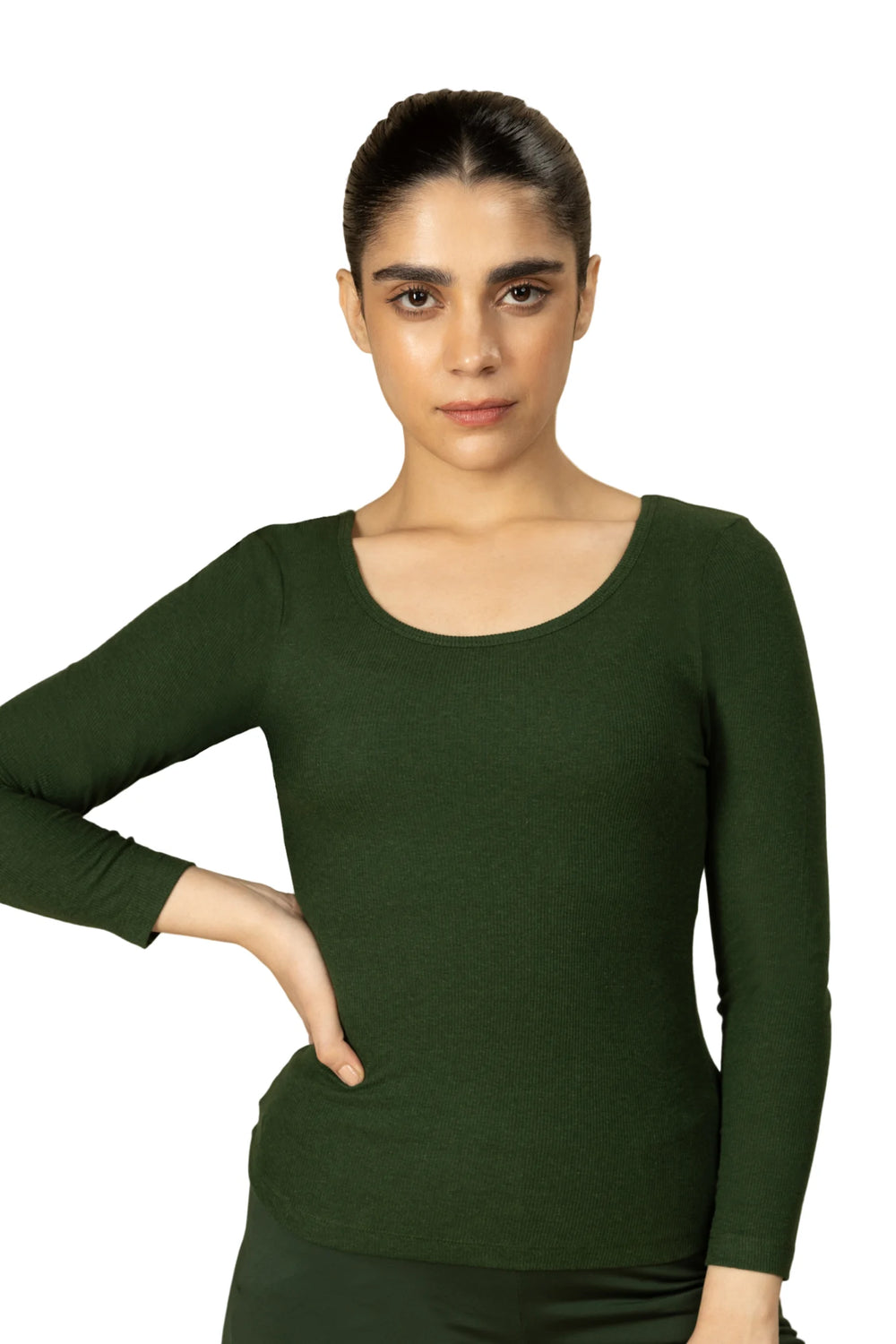 Full Sleeve Bamboo Top (Pine Green)