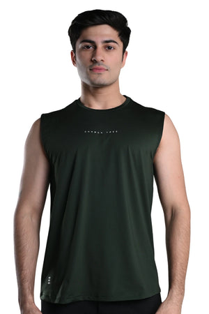 Men’s Bio Sports Tank – EcoCiclo™ Biodegradable Polyester (Pine Green)
