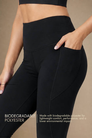 Flared Yoga Leggings (Bio-Poly Edition) (Midnight Navy)