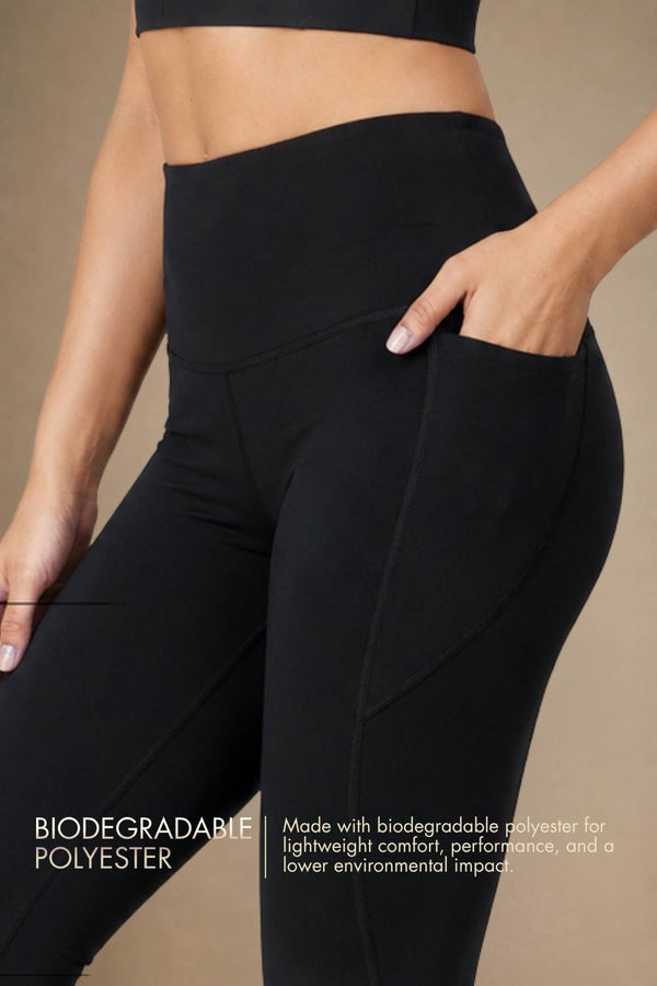 Flared Yoga Leggings (Bio-Poly Edition) (Midnight Navy)
