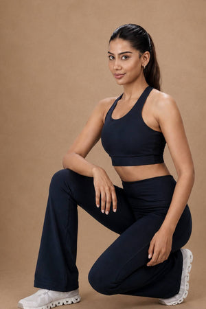 Flared Yoga Leggings (Bio-Poly Edition) (Midnight Navy)