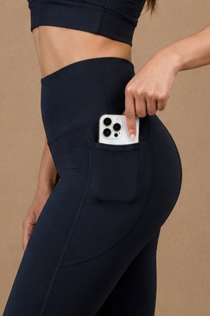 Flared Yoga Leggings (Bio-Poly Edition) (Midnight Navy)