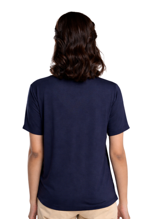 Bamboo Lounge V-Neck T-Shirt (Midnight Navy)