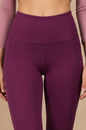 Flared Yoga Leggings (Bio-Poly Edition) (Deep Purple)