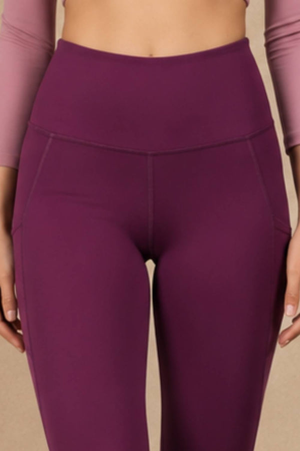 Flared Yoga Leggings (Bio-Poly Edition) (Deep Purple)