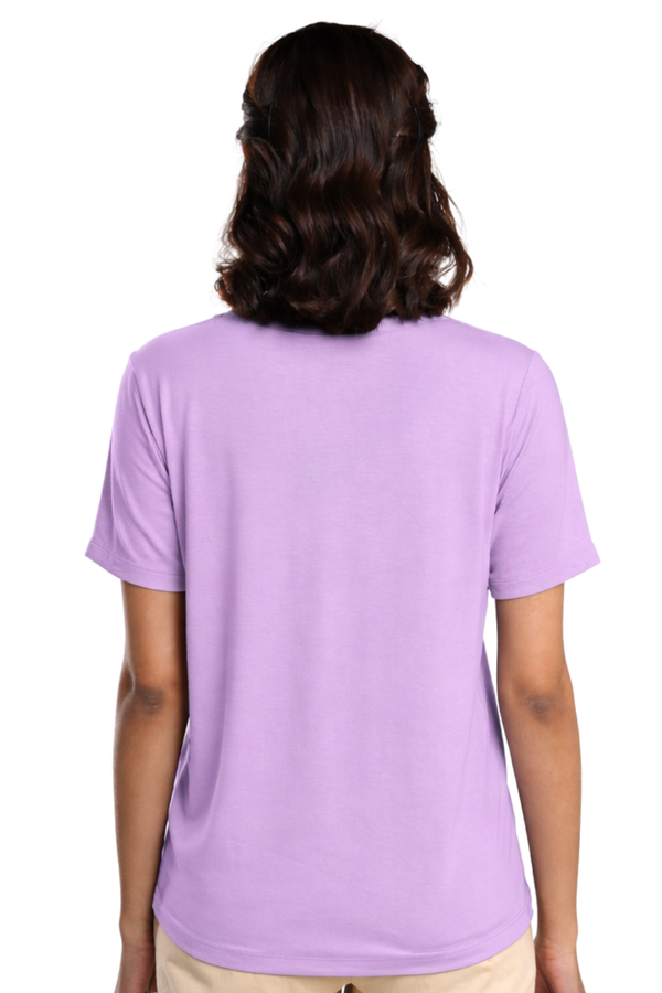 Bamboo Lounge V-Neck T-Shirt (Lavender Haze)