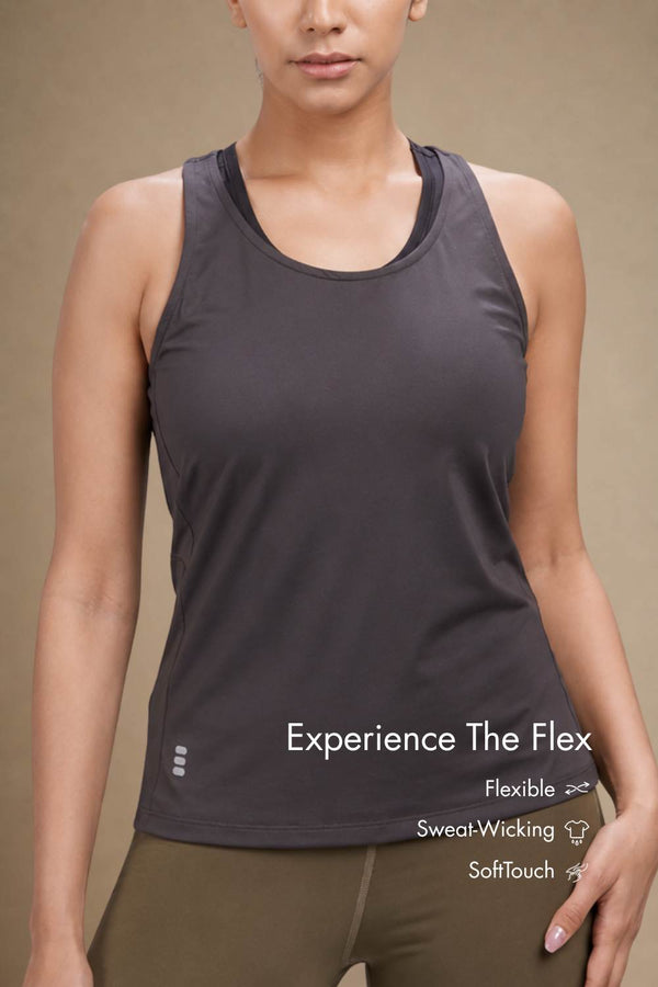 Bio Active Tank – EcoCiclo™ Biodegradable Polyester (Coal Grey)