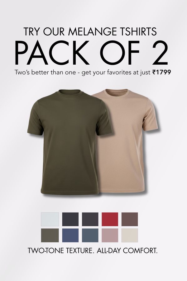 Pack of 2 Heavyweight (Melange) T-shirt at 1799