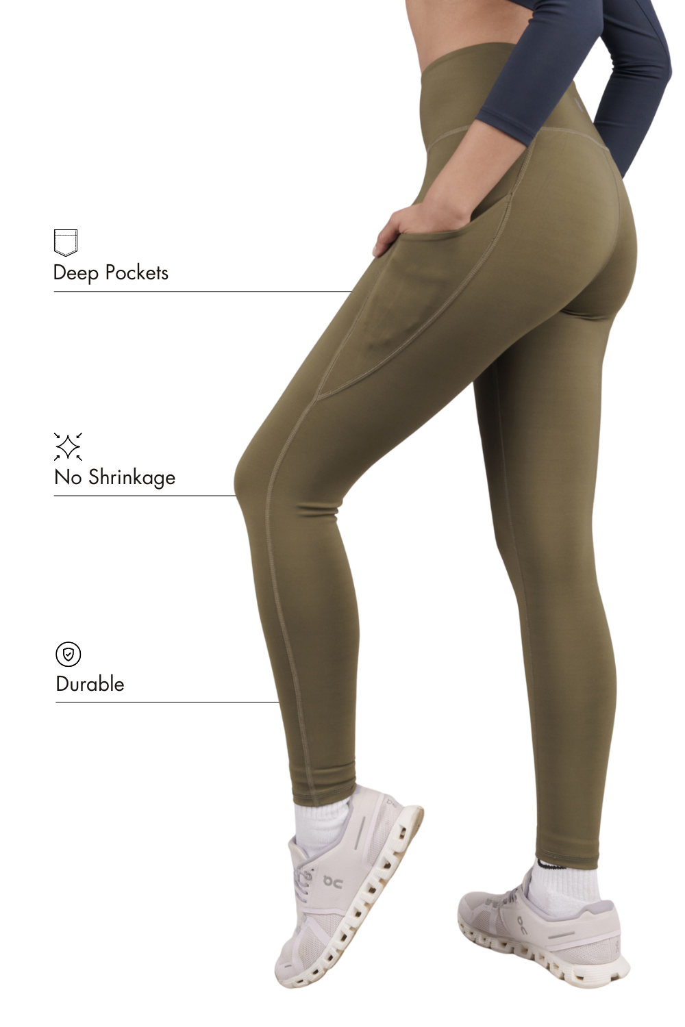 Carbon Utility Legging (2 Pockets) (Sage Green)