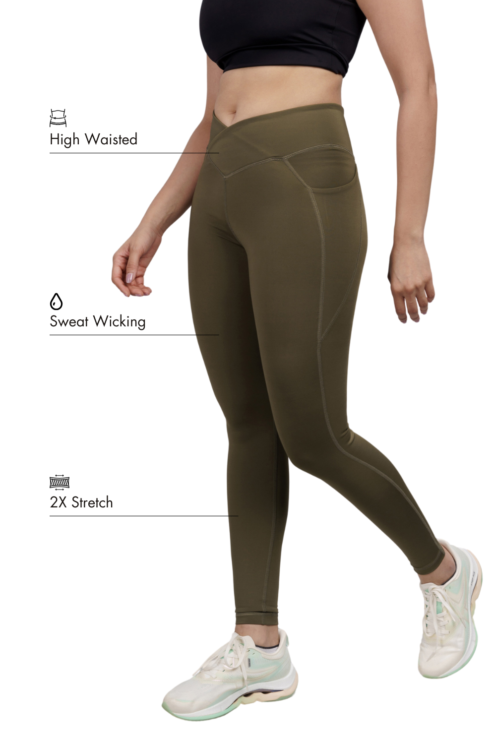 Carbon Crossband Legging (Sage Green)