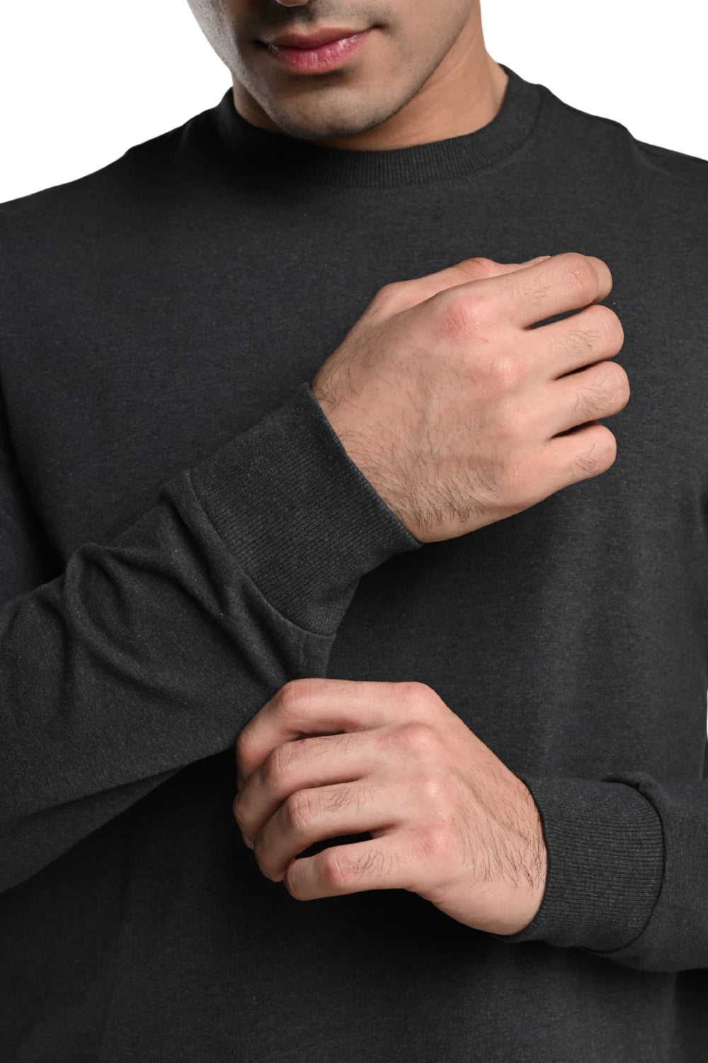 Carbon Sweatshirt – Men’s Organic Cotton Sweatshirt (Charcoal Melange)