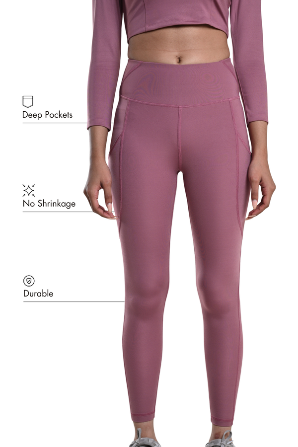 Carbon Sculpt Legging (2 Pockets) (Mellow Mauve)