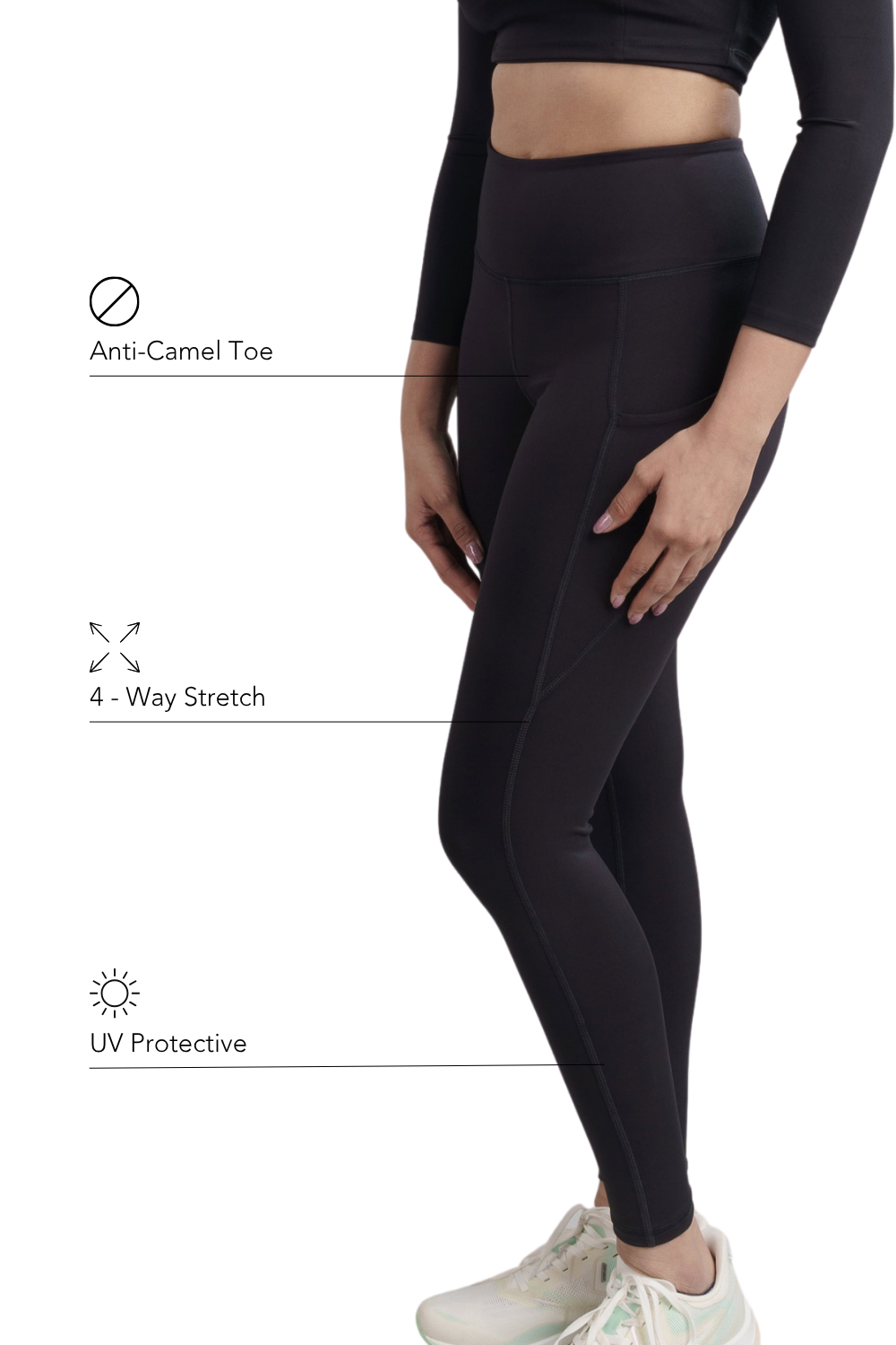 Carbon Utility Legging (2 Pockets) (Carbon Black)
