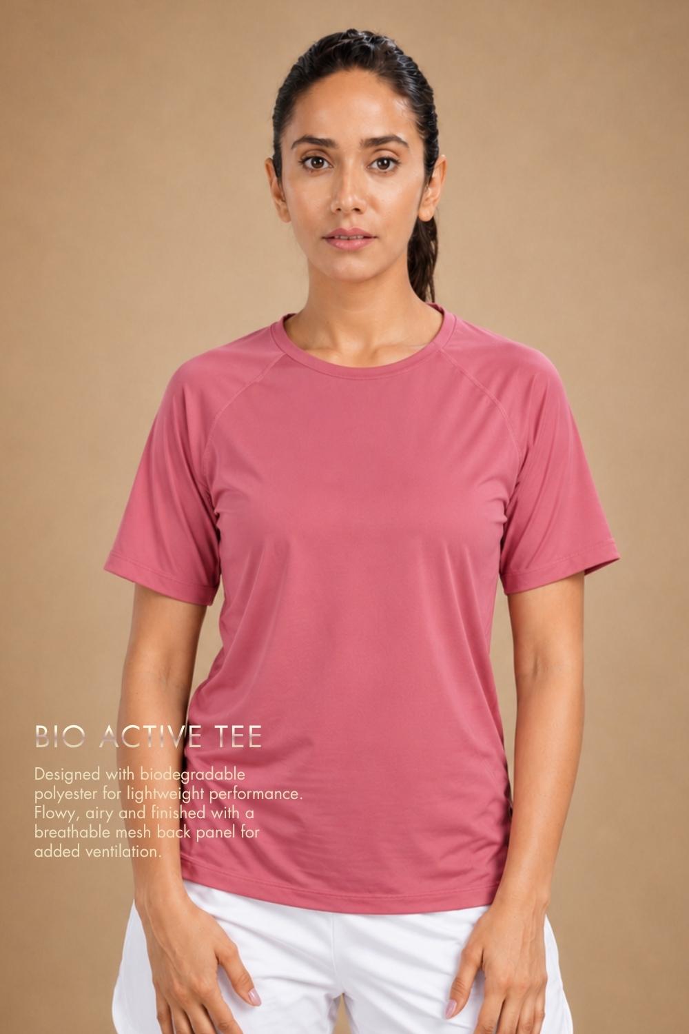 Bio Active Tee – EcoCiclo™ Biodegradable Polyester  (Mauve Wood)