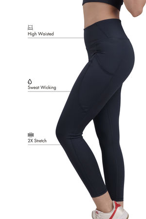 Carbon Sculpt Legging (2 Pockets) (Midnight Navy)