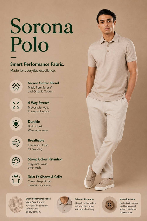 Sorona™ Polo (Oat Melange)