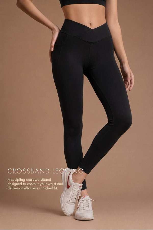 Carbon Crossband Legging (Carbon Black)