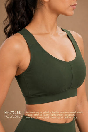 U-Neck Active Bra (Sage Green)