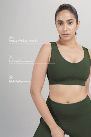U-Neck Active Bra (Sage Green)
