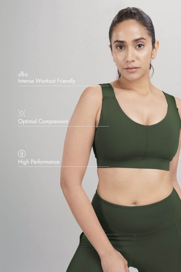 U-Neck Active Bra (Sage Green)