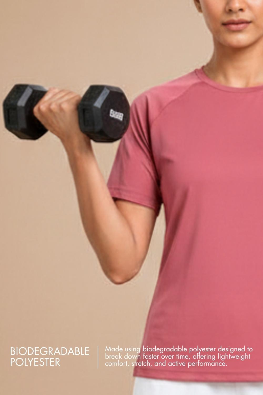 Bio Active Tee – EcoCiclo™ Biodegradable Polyester  (Mauve Wood)
