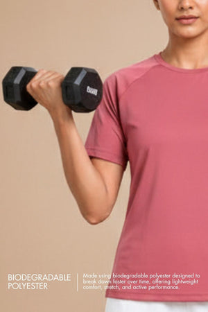 Bio Active Tee – EcoCiclo™ Biodegradable Polyester  (Mauve Wood)