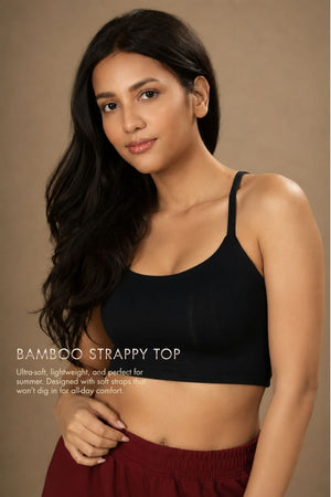 Bamboo strappy top (Midnight Navy)