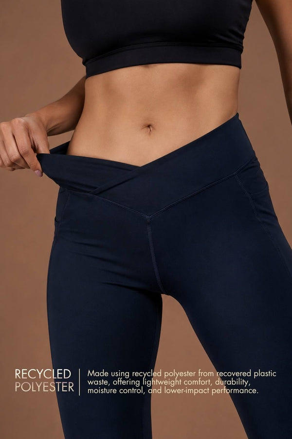 Carbon Crossband Legging (Midnight Navy)