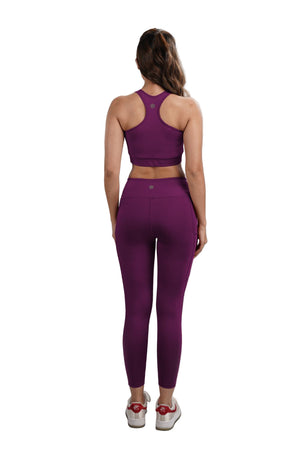 Carbon Sculpt Legging (2 Pockets) (Deep Purple)