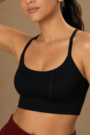 Bamboo strappy top (Midnight Navy)