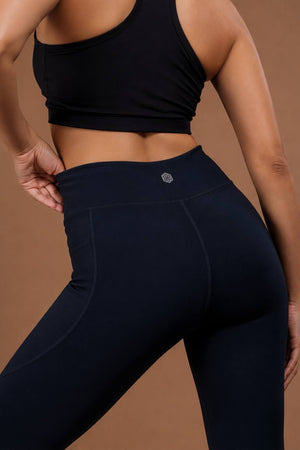 Carbon Crossband Legging (Midnight Navy)