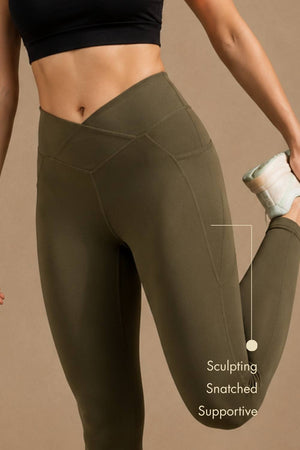 Carbon Crossband Legging (Sage Green)