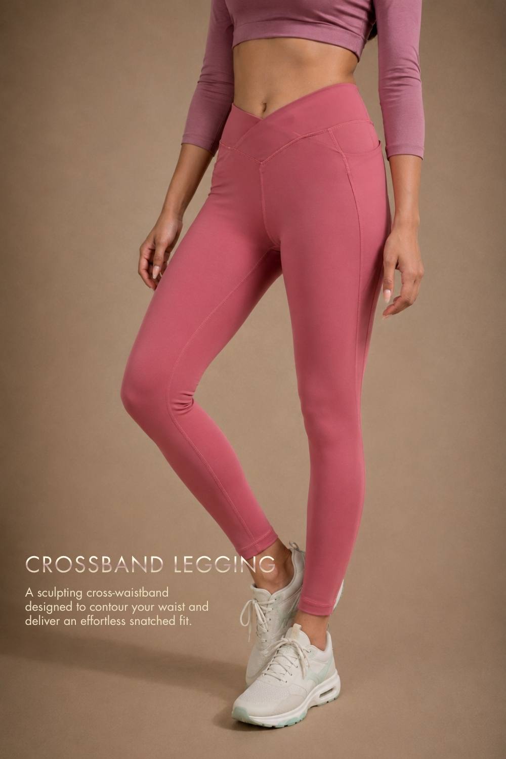 Carbon Crossband Legging (Mauve Wood)