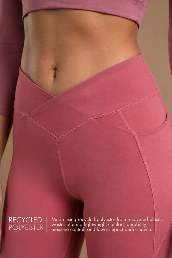 Carbon Crossband Legging (Mauve Wood)