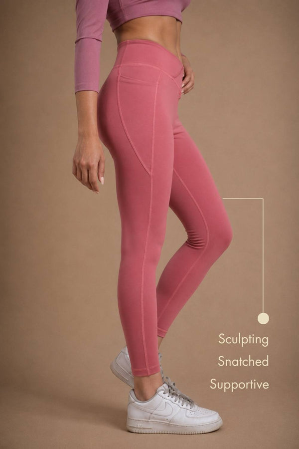 Carbon Crossband Legging (Mauve Wood)
