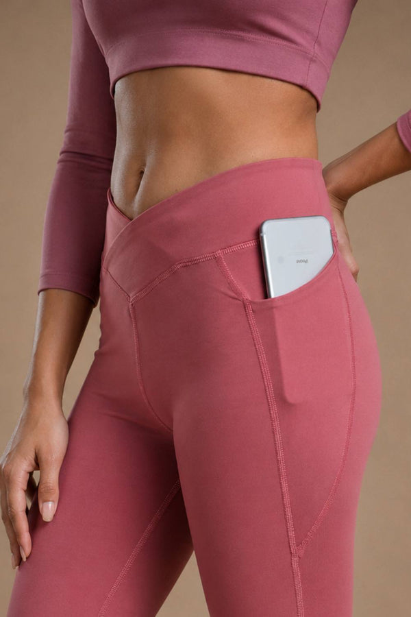Carbon Crossband Legging (Mauve Wood)
