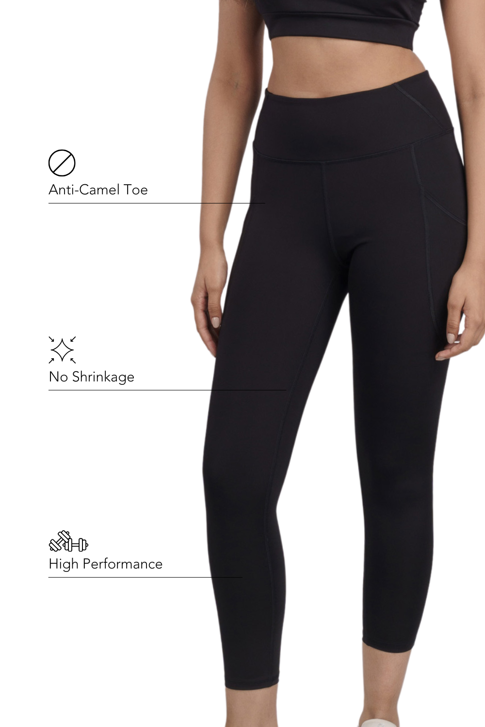 Carbon Sculpt Legging (2 Pockets) (Carbon Black)