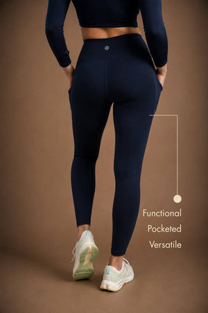 Carbon Utility Legging (2 Pockets) (Midnight Navy)